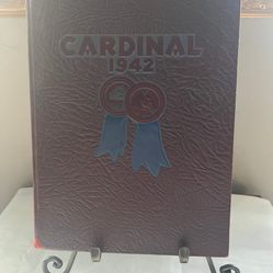 1942 Pomona High School yearbook, titled Cardinal. Hardcover Book.