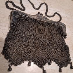 German Silver Mesh Bag
