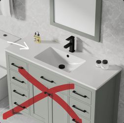 Wade Logan Breonica 48" Single Sink Resin Vanity Top