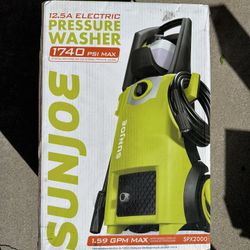 Brand new Sunjoe pressure washer spx2000 1740 psi