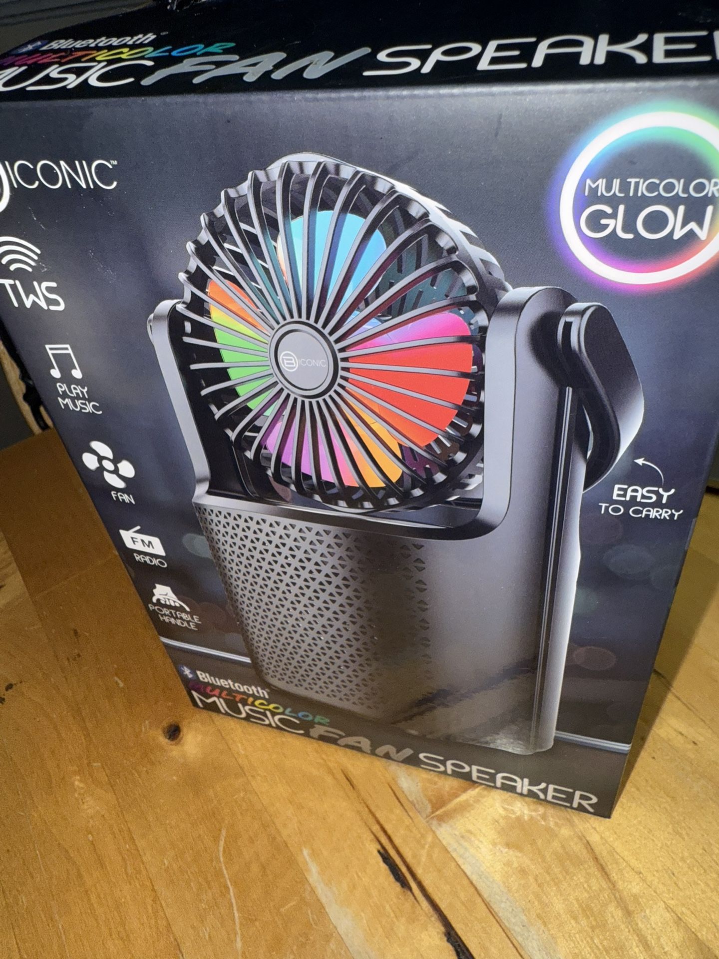 Portable Multicolor Bluetooth Music Fan Speaker