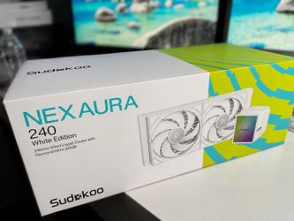 Sudokoo NEXAURA 240 White Liquid CPU Cooler: 240mm AIO CPU Cooler with PWM Pump NEW in box