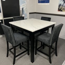 5PC Counter Height Dining Table Set 