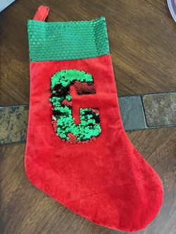 Christmas Stocking With Letter C