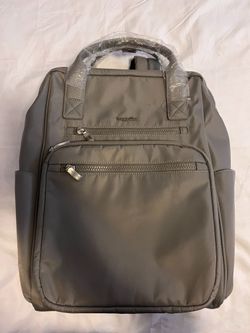 Baggallini Soho Laptop Backpack Woman’s OS Smoke Gray Nylon Bag