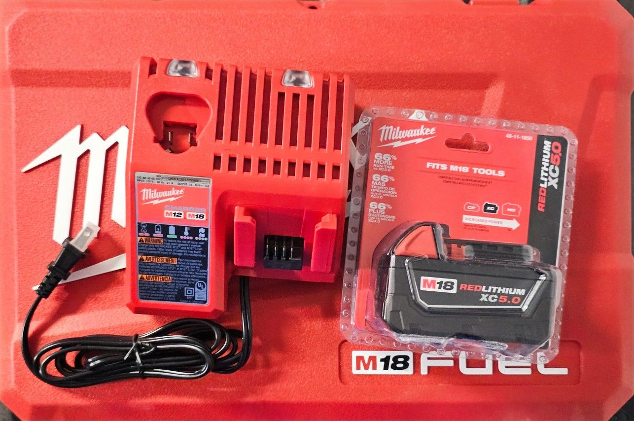 Milwaukee M18 5ah Battery +charger 