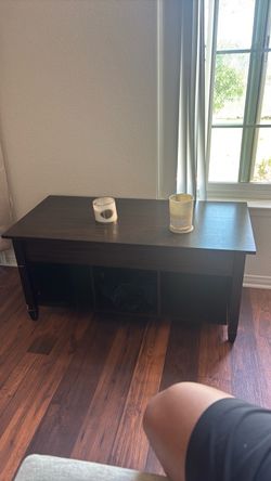 Dark Brown Wood Coffee Table