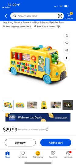 LeapFrog Phonics Fun Animal Bus Baby and Toddler Toys