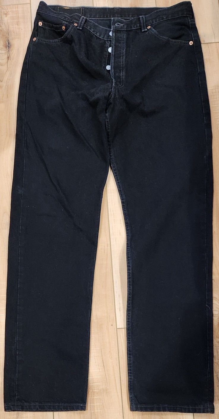 Levi Strauss 501 Black Jeans W36 L34