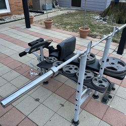 Free Weights with Bars And Benches Jo