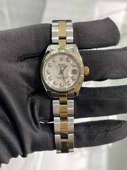 Womens Rolex Two Tone 26mm Mother of Pearl