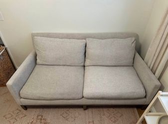 Modern Light Gray / Oatmeal Loveseat