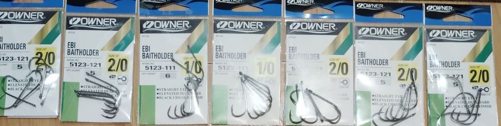 Owner EBI Baitholder Fishing Hooks – 7 Packs