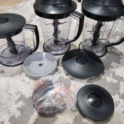 Ninja Blender Pitchers Set – 3 Jars w/ Blades & Lids 
