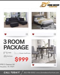 New 3 Room Package Deal Queen 