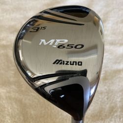 Mizuno MP650 Titanium Fairway 15* Stiff Fujikura Orochi 75g shaft