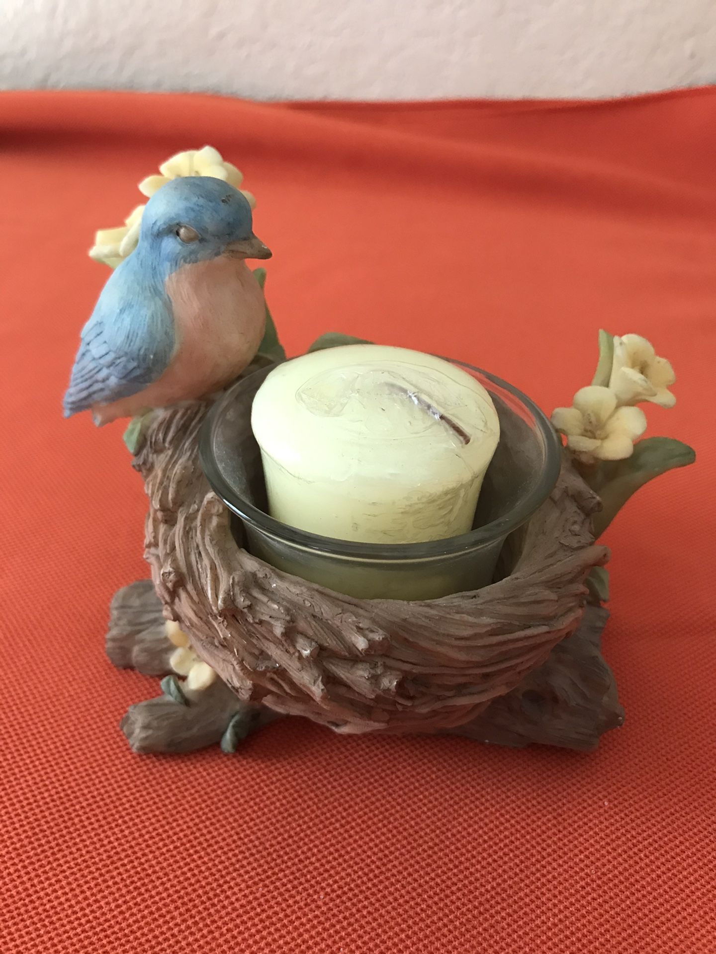 Porcelain Bird Nest Candle Holder