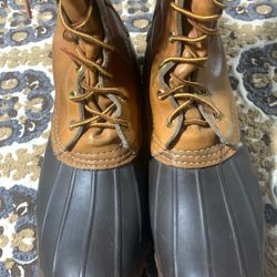 Leather and rubber L.L. Bean Duck Boots 10 N 