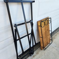 Foldable Bar Cart On Wheels!