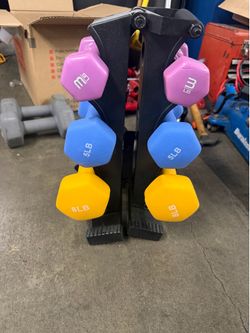 Weights with rack