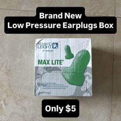 Brand New Low Pressure Earplugs Box (1 Available)