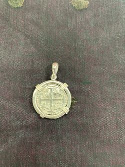 Atocha silver coin pendant