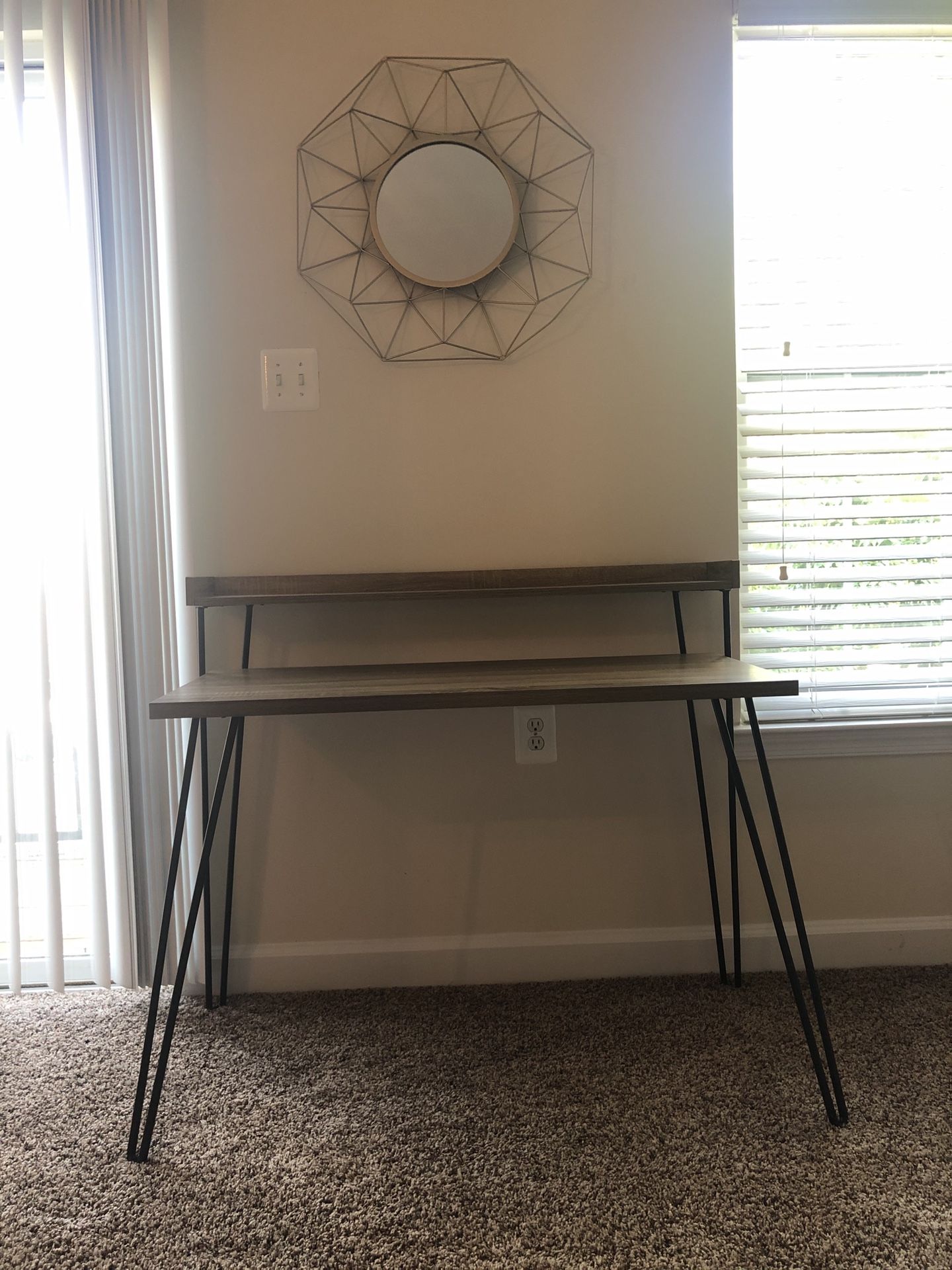 Two tier modern desk