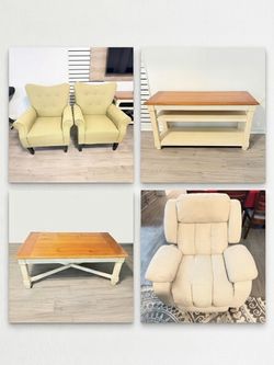 Living Room Furniture Set – Chairs, Tables & Recliner