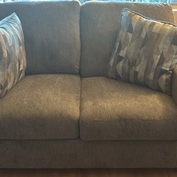 Reid Grey Fabric 65" Loveseat