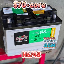 AGM Car Battery Group Size 48/H6