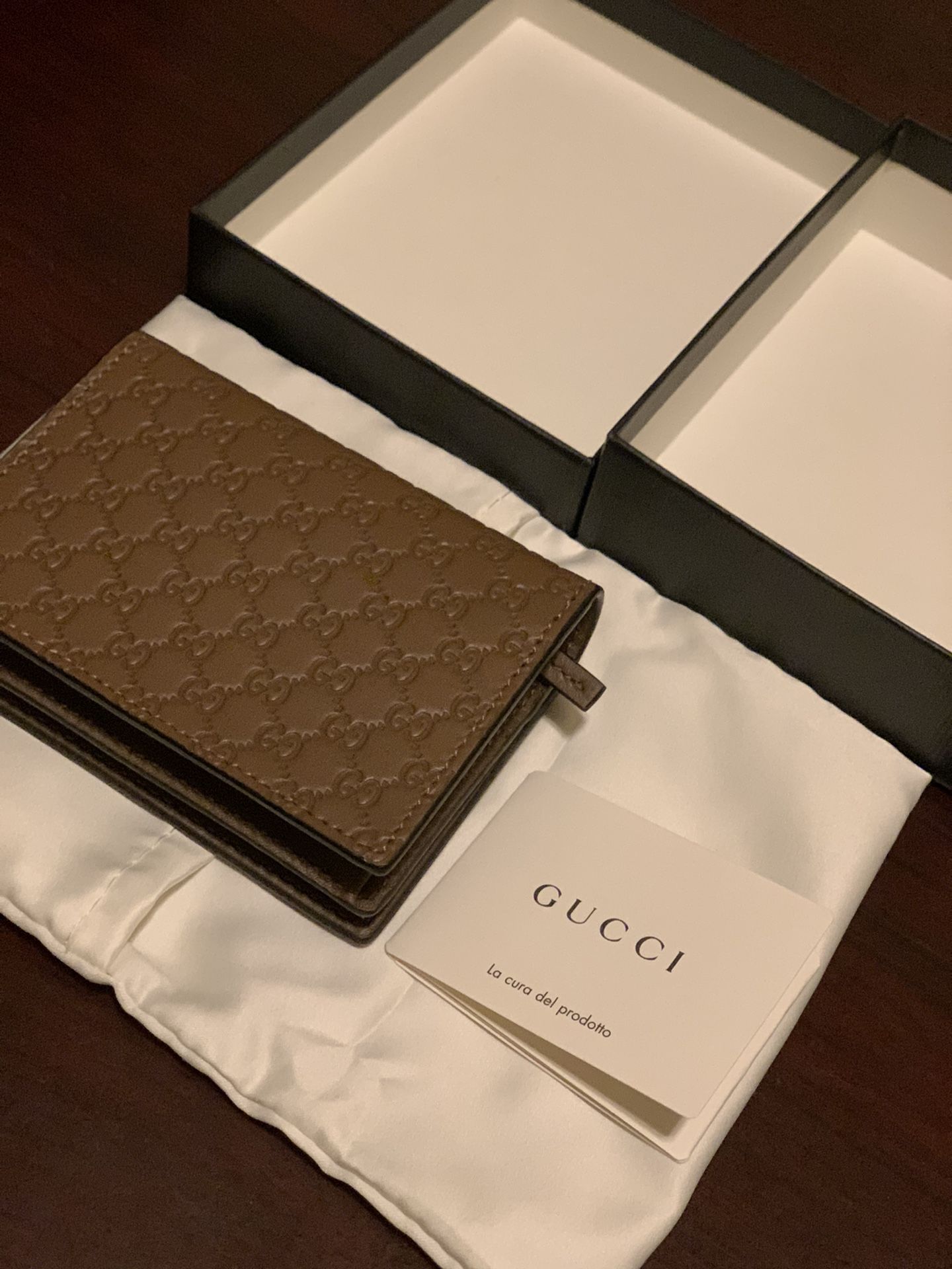 Gucci Microguccissima Brown Card Case Wallet 544474