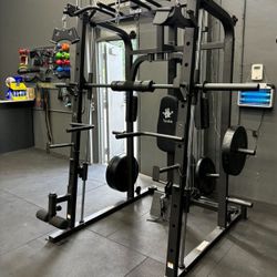 Vesta Fitness Smith Machine | FID Bench | 260 Lb Bumper Plates Set | Olympic Barbell