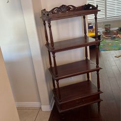 Wood Book Shelf/Curio 