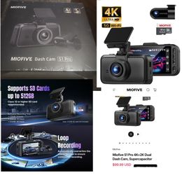 Miofive S1 Pro 4K+2K
 Dual Dash Cam,