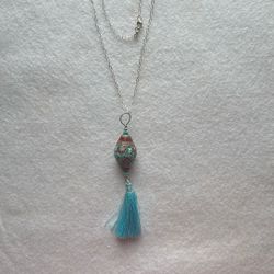 Turquoise And Red Coral Necklace