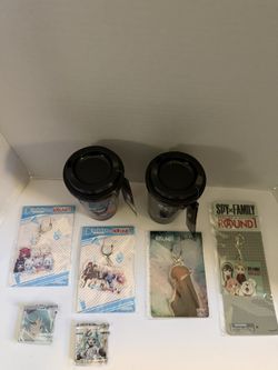 Anime Merch Bundle (JJK Tumblers + Keychains) New