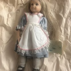 Alice In Wonderland Porcelain Doll 