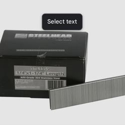 STL15SS 1-1/4" Length 1/4" Crown