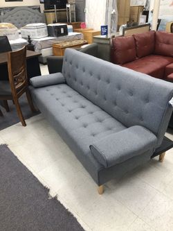 GREY FABRIC FUTON SOFA NEW
