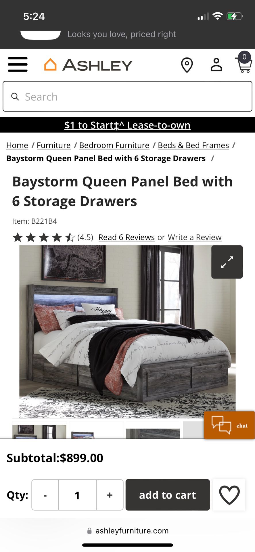 Gray Bed Frame