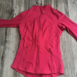 Pink Lululemon Define Jacket And Pants 