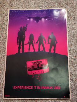 Marvel Guardians of the Galaxy IMAX 3D Exclusive Giveaway Movie Poster 13"x19"