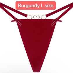 Women's Seamless Low Waist Panties Love Heart Chain Embellished Women's Sexy Thong
