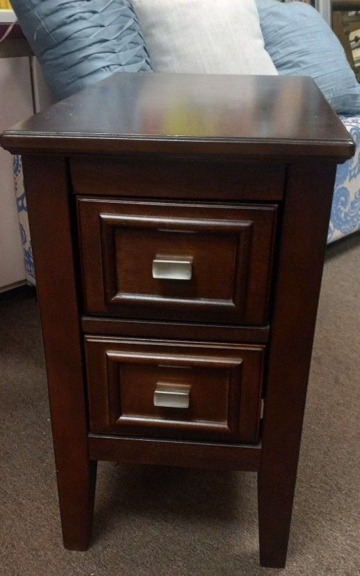 Wooden Side-tableTRAY. 2 Nice Drawers For Storage