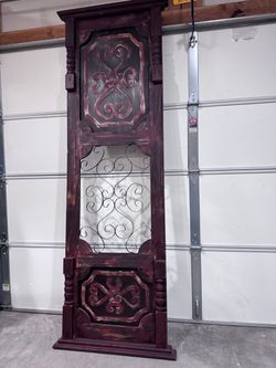 Wall Decor, Distressed painted door.