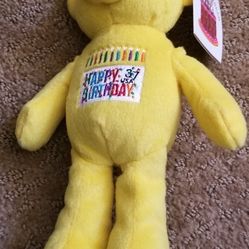 Yellow 37 cent Postage Stamp Birthday Bear 