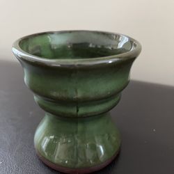 Retos Irish Country Pottery Hand-Glazed Green Goblet