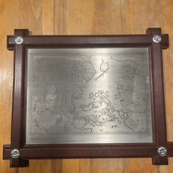 Royal Selangor Pewter Indial Orientalis Map Plaque A.D. 1584 Negara