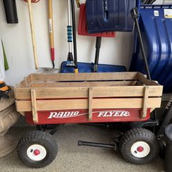 Radio Flyer Pull Along Kids Wagon All Terrain Steel and Wood Wagon