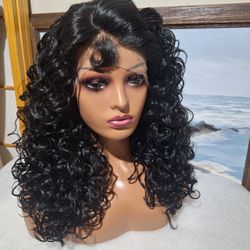 Human Hair Blend Lace Front Wig 